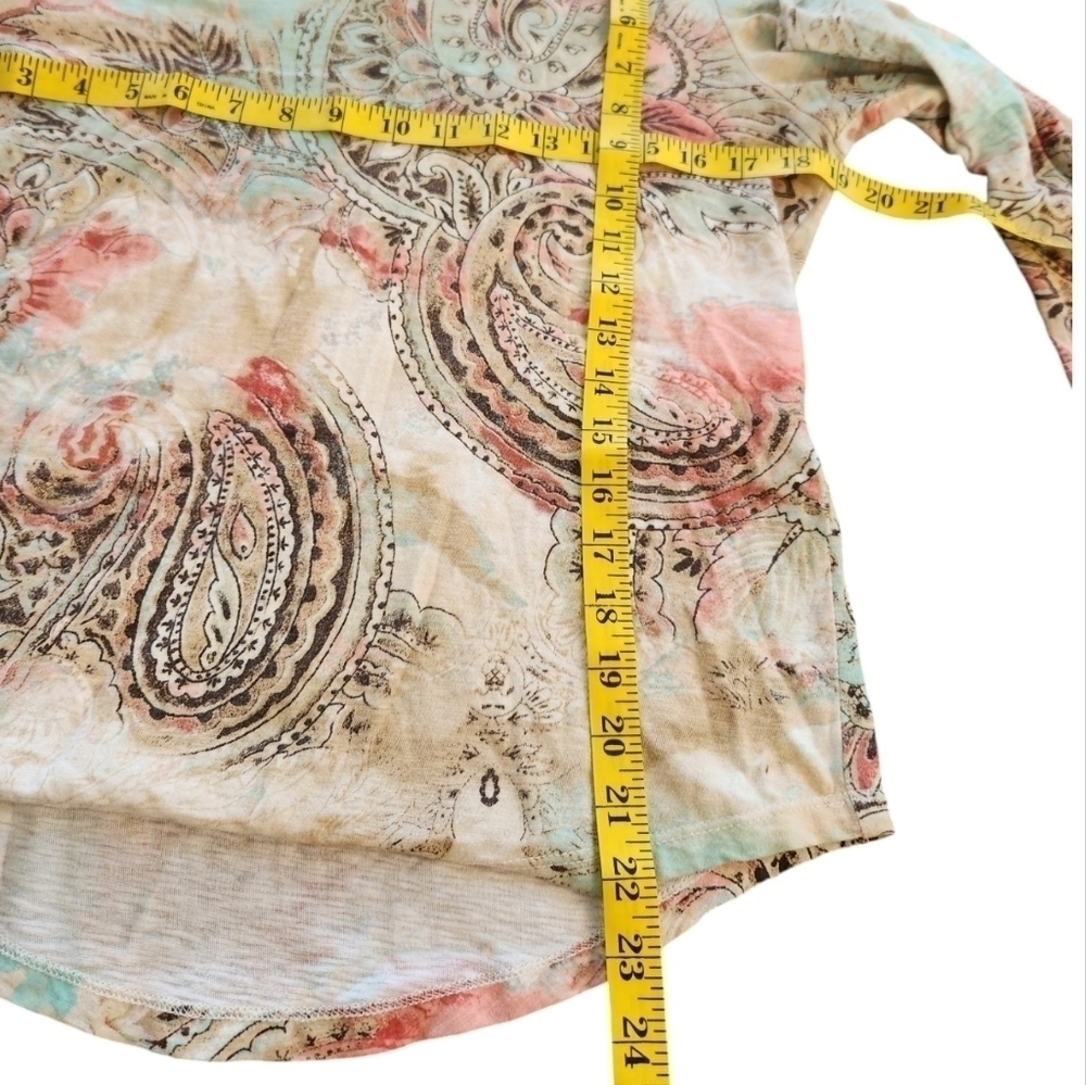 Chicos Paisley 3/4 Sleeve Top - Picture 3 of 5